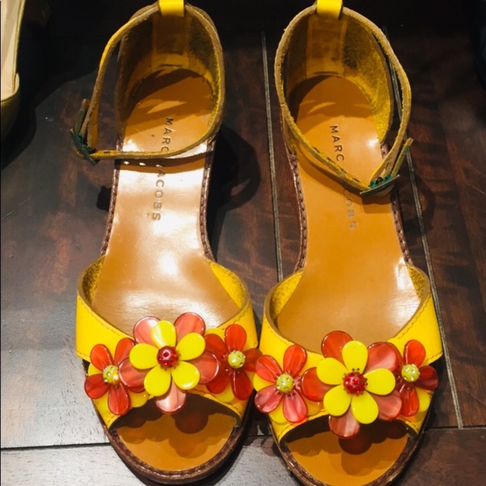 Marc Jacobs Floral Yellow Sandals